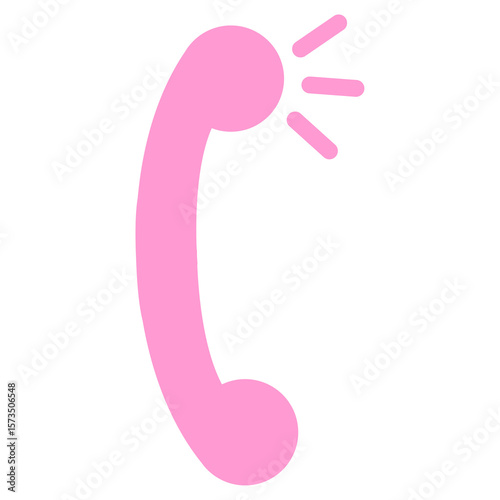 telephone receiver in bright neon color