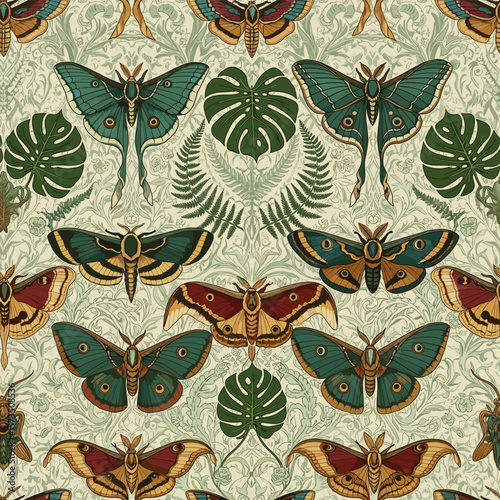 seamless pattern with butterflies
