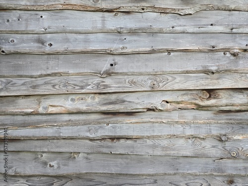 a wall built of old wood