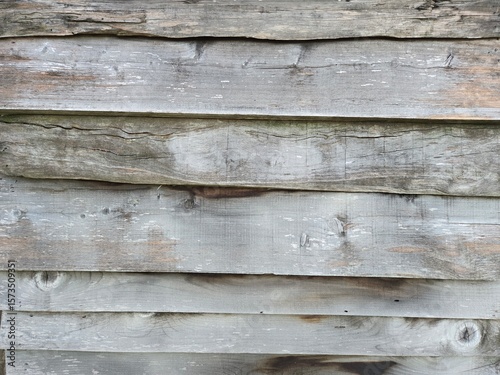 a wall built of old wood