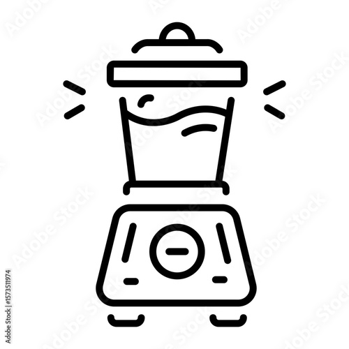 A linear style icon depicting juicer machine