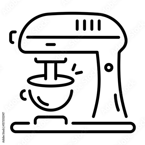 An outline style icon showing electric beater