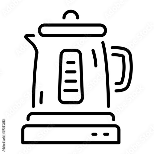 An outline style icon showing electric kettle