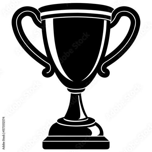 Trophy cup vector, a modern trophy cup art design, a black vector of a trophy cup, a simple trophy cup art, a trophy cup isolated