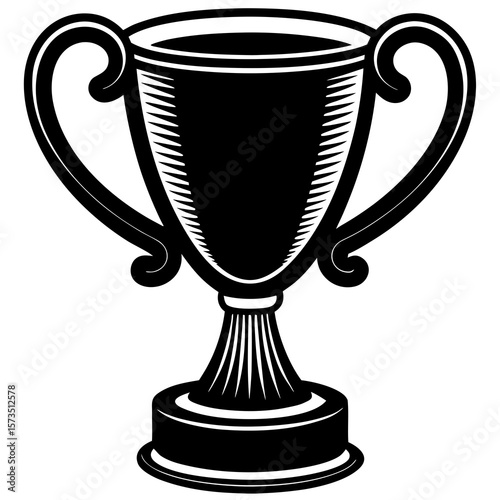 Trophy cup vector, a modern trophy cup art design, a black vector of a trophy cup, a simple trophy cup art, a trophy cup isolated