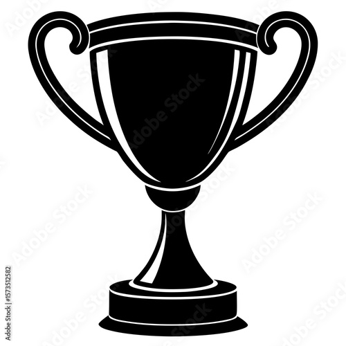 Trophy cup vector, a modern trophy cup art design, a black vector of a trophy cup, a simple trophy cup art, a trophy cup isolated