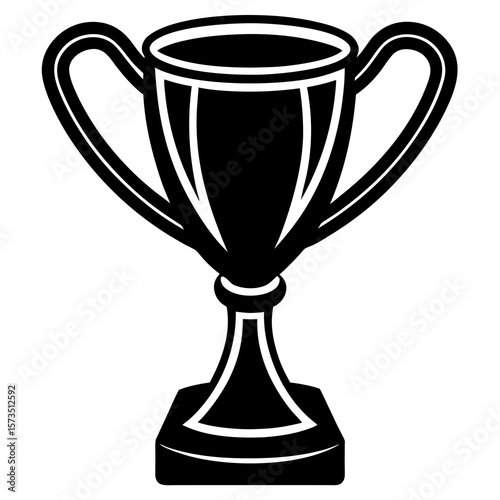 Trophy cup vector, a modern trophy cup art design, a black vector of a trophy cup, a simple trophy cup art, a trophy cup isolated