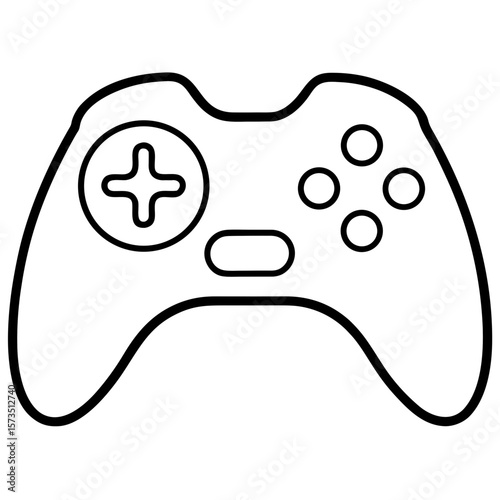 Game controller outline shape vector, a modern game controller art design, a black vector of game controller, a simple game controller art, a game controller isolated