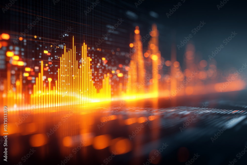 Fototapeta premium Digital Data Visualization - Abstract Digital Data Visualization