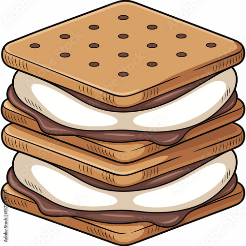 Delicious Stacked Smores Snack