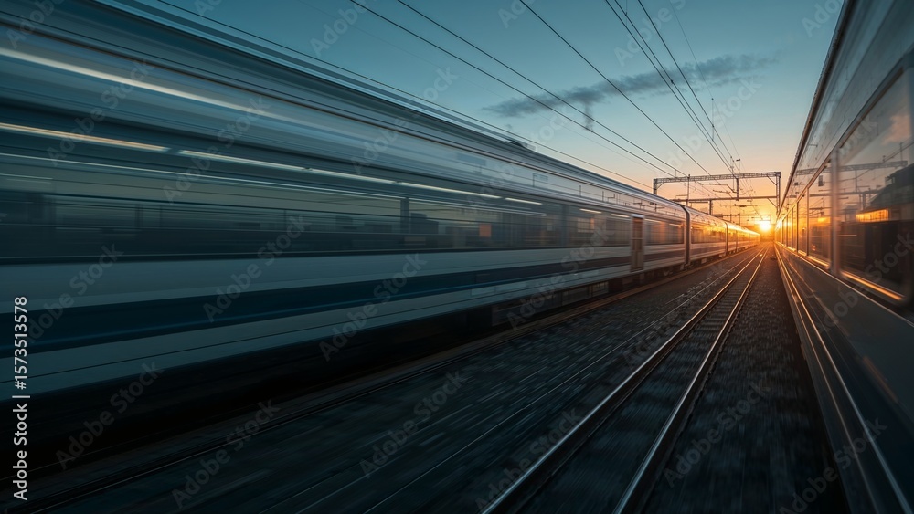 Fototapeta premium Highspeed train motion blur abstract
