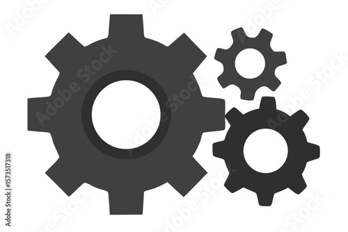 A dynamic 3D rendering of a set of interlocked industrial gears and cogwheels, symbolizing intricate mechanical technology and engineering