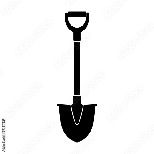 Flat Shovel Icon for Gardening and Construction Tools