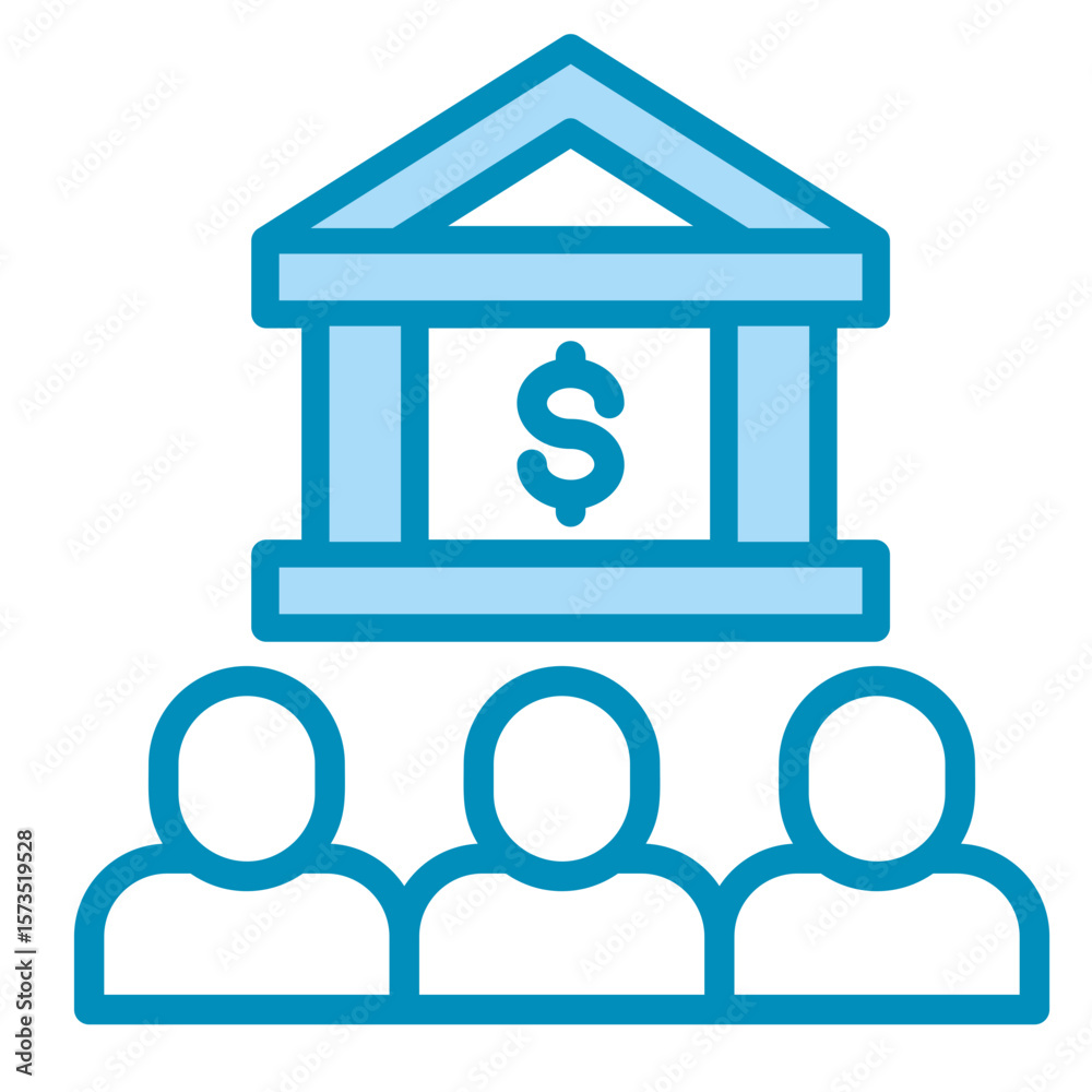 Fototapeta premium Financial Inclusion Icon Element For Design 