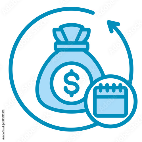 Loan Repayment  Icon Element For Design
