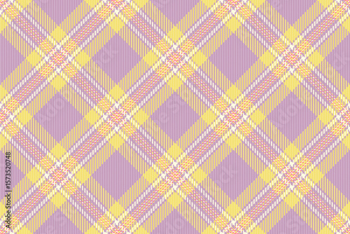 Elegant pastel plaid pattern in soft yellow and lilac hues.  Perfect for textile designs, fashion, websites, and branding projects.