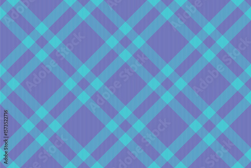 Vibrant teal and purple plaid pattern.  Perfect for textile design, website backgrounds, or fashion projects.  This seamless texture offers a modern, geometric feel with a touch of retro charm.