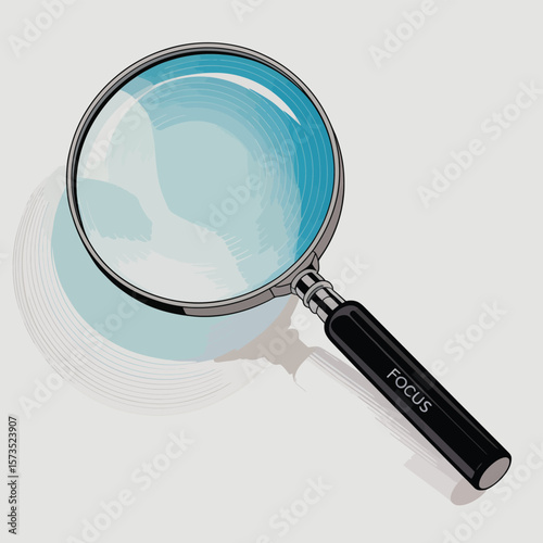 Perspective View of a Magnifying Glass