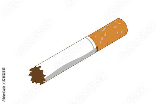 Used Cigarette Illustration