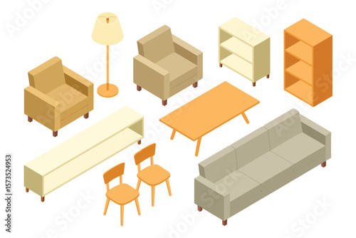 Colorful Modern Living Room Furniture Set