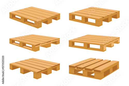 Set of Six Wooden Pallets