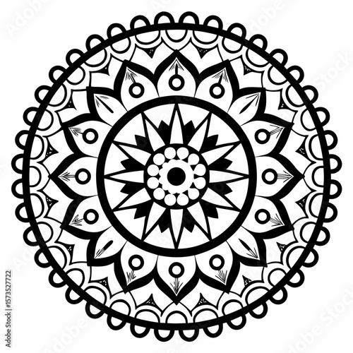 Elegant Mandala Frame for Invitation or Branding