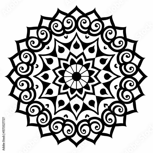Elegant Mandala Frame for Invitation or Branding