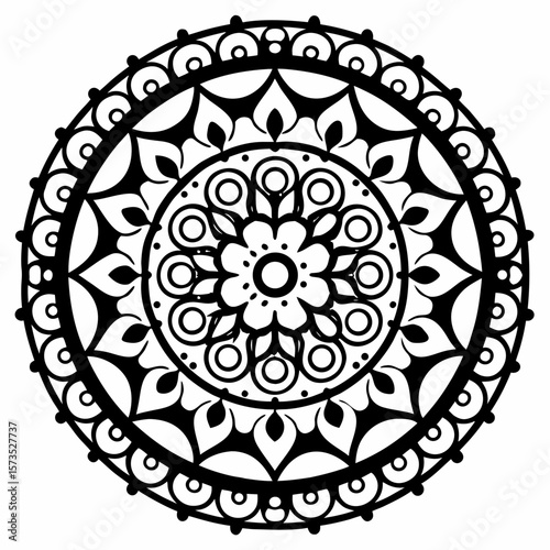 Elegant Mandala Frame for Invitation or Branding