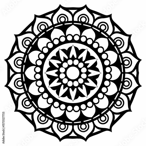 Elegant Mandala Frame for Invitation or Branding