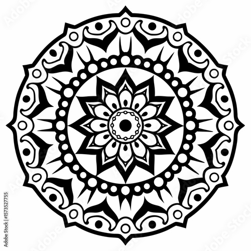 Elegant Mandala Frame for Invitation or Branding