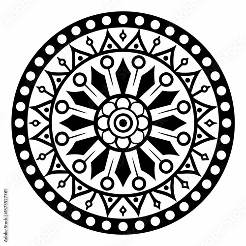 Elegant Mandala Frame for Invitation or Branding