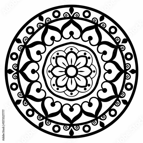 Elegant Mandala Frame for Invitation or Branding