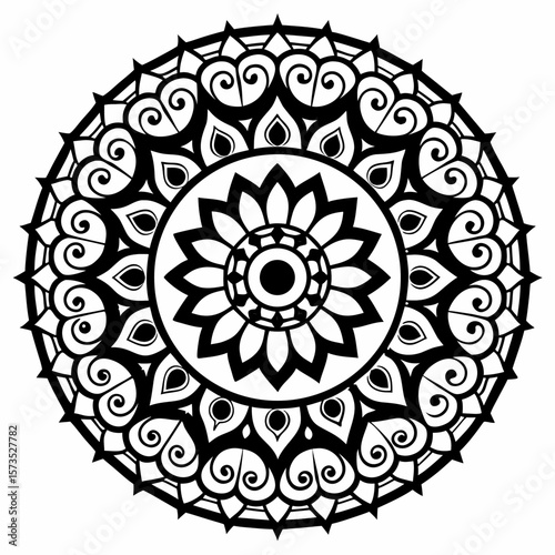 Elegant Mandala Frame for Invitation or Branding