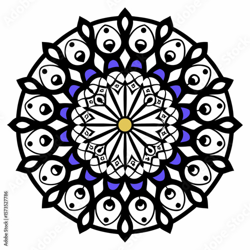 Elegant Mandala Frame for Invitation or Branding