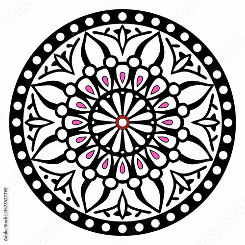 Elegant Mandala Frame for Invitation or Branding