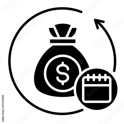 Loan Repayment  Icon Element For Design
