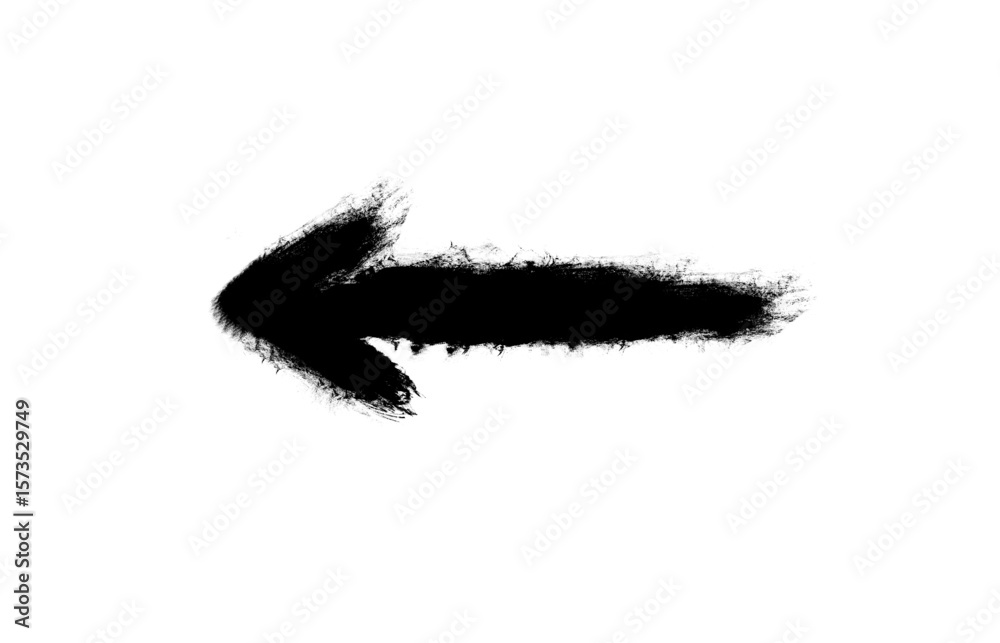 Fototapeta premium Arrow grunge vector. Doodle, hand drawn arrow grunge vector.