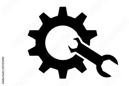 Golden key unlocking business and industrial technology with intricate cogwheel mechanisms