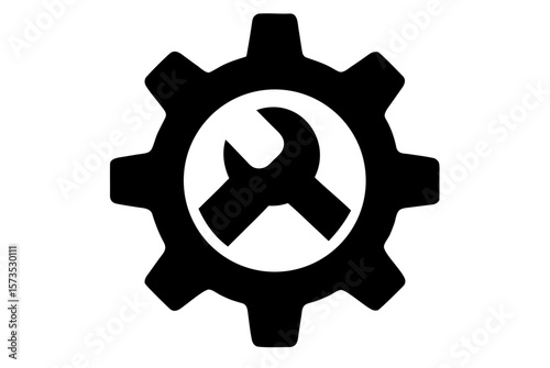 Abstract 3D gear wheel icons and vectors illustrate the intricate machinery and engineering concepts of power, industry, and technology