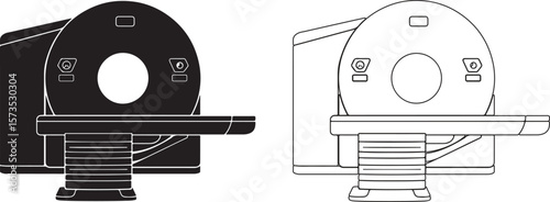 CT Scan Machine Silhouette for Radiology and Imaging