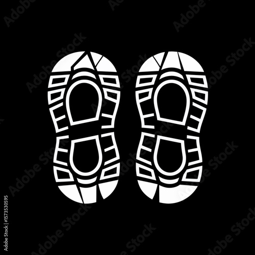 Footprint Track Pattern Illustration - Footwear Sole Shoe