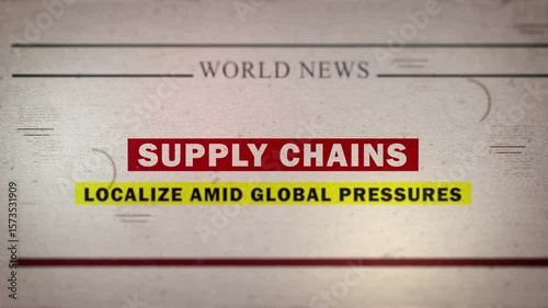 Supply Chains Localize Amid Global Pressures newspaper-style headline titles