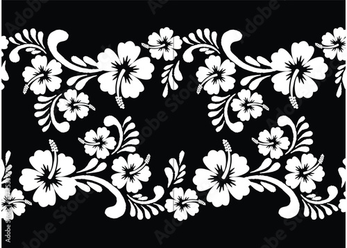 Black and white floral motif is excellent for various functions, batik, textiles etc.