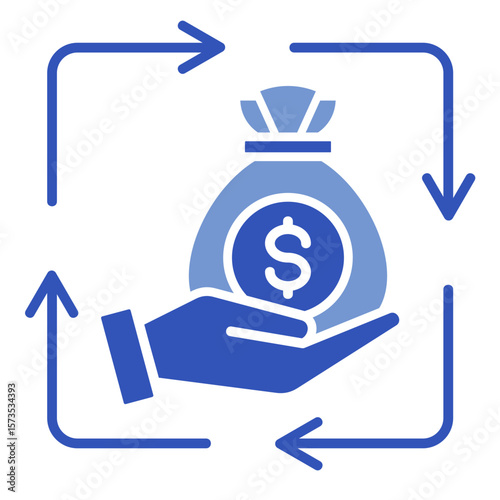 Income Generation  Icon Element For Design
