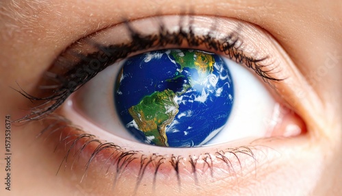 Earth reflected in an eye