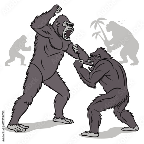 gorilla fight an and another