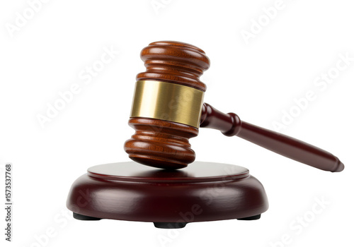 Illustration of Gavel Judge Court Law Justice Auction Hammer Isolated