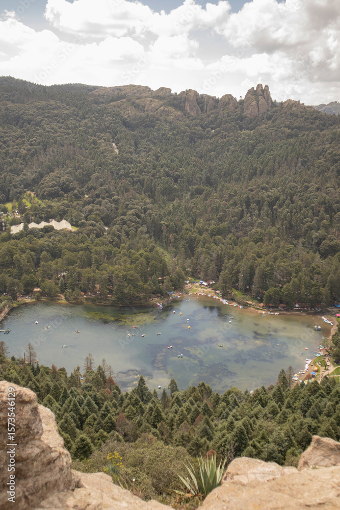 Fototapeta premium viewpoint of El Cedral in Mineral del Chico, Hidalgo, Mexico