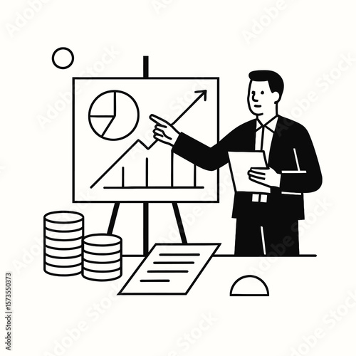 Professional Presenting Profit Report to Audience