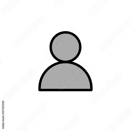 User Profile Symbol Grey Flat Icon Clear Account Design